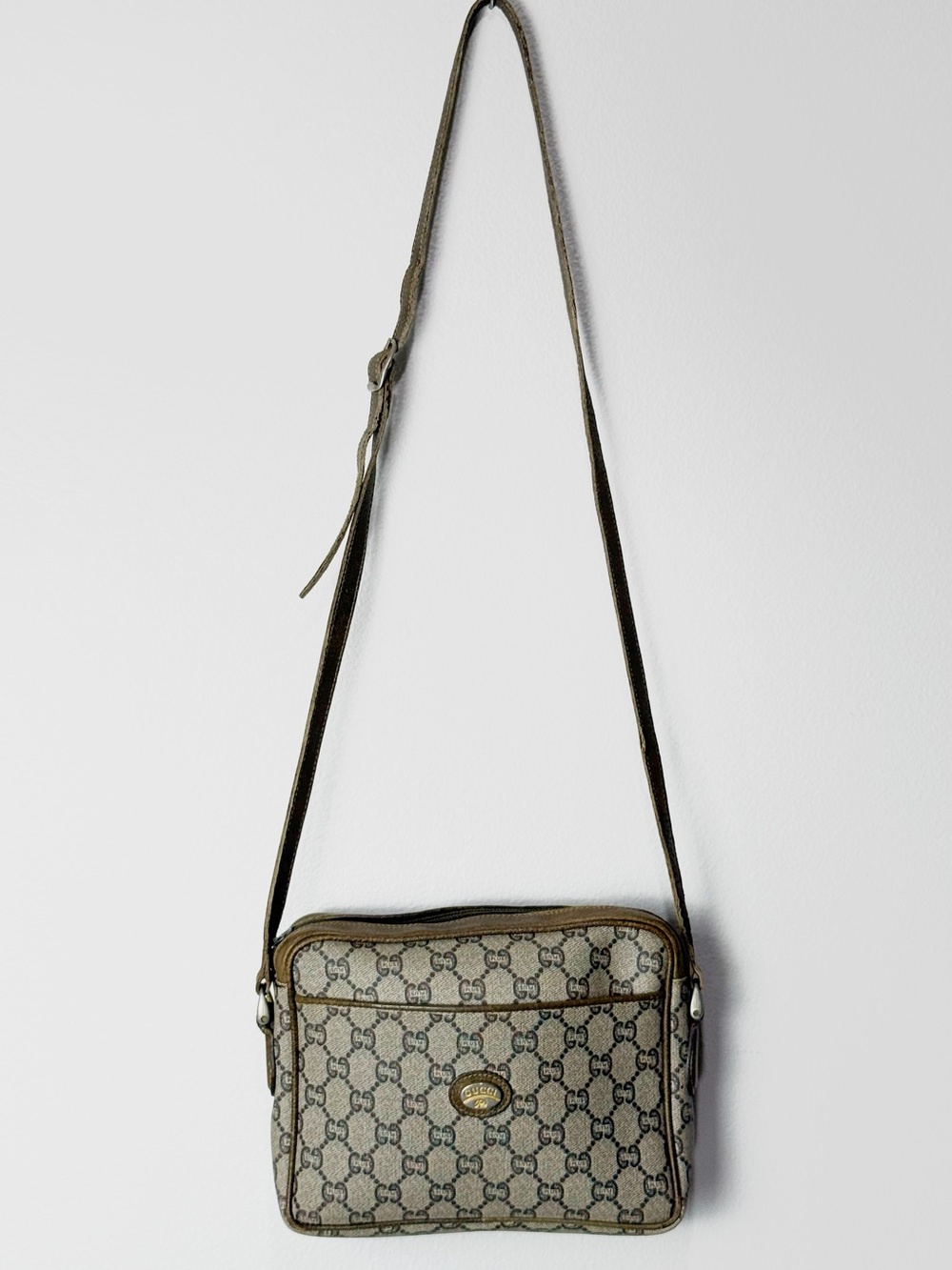 Vintage Gucci Plus GG Monogram Crossbody Bag